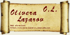Olivera Lazarov vizit kartica